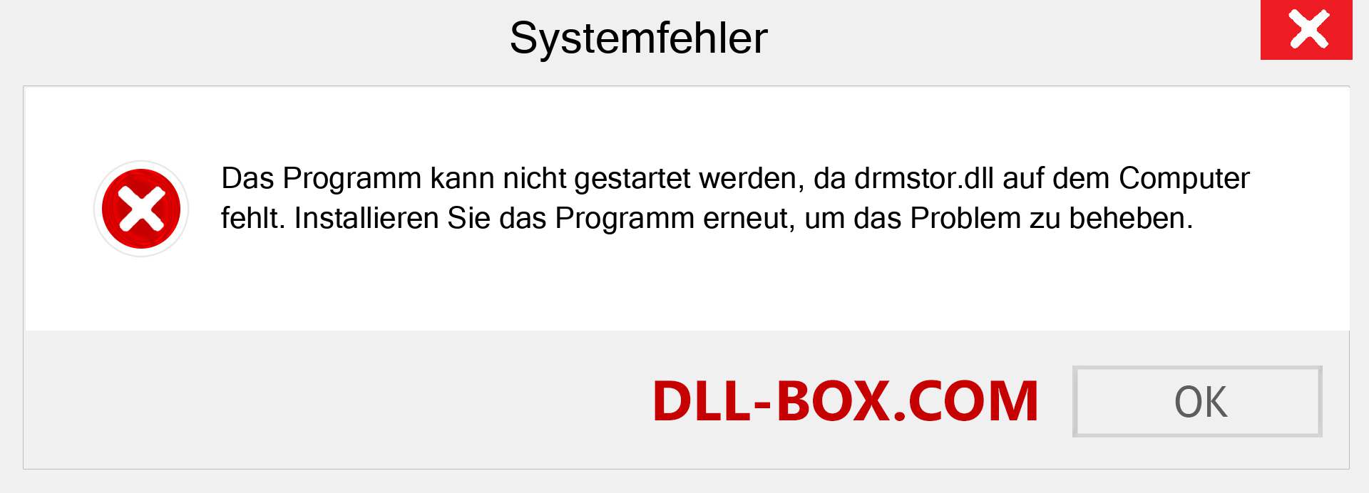 drmstor.dll-Datei fehlt?. Download für Windows 7, 8, 10 - Fix drmstor dll Missing Error unter Windows, Fotos, Bildern