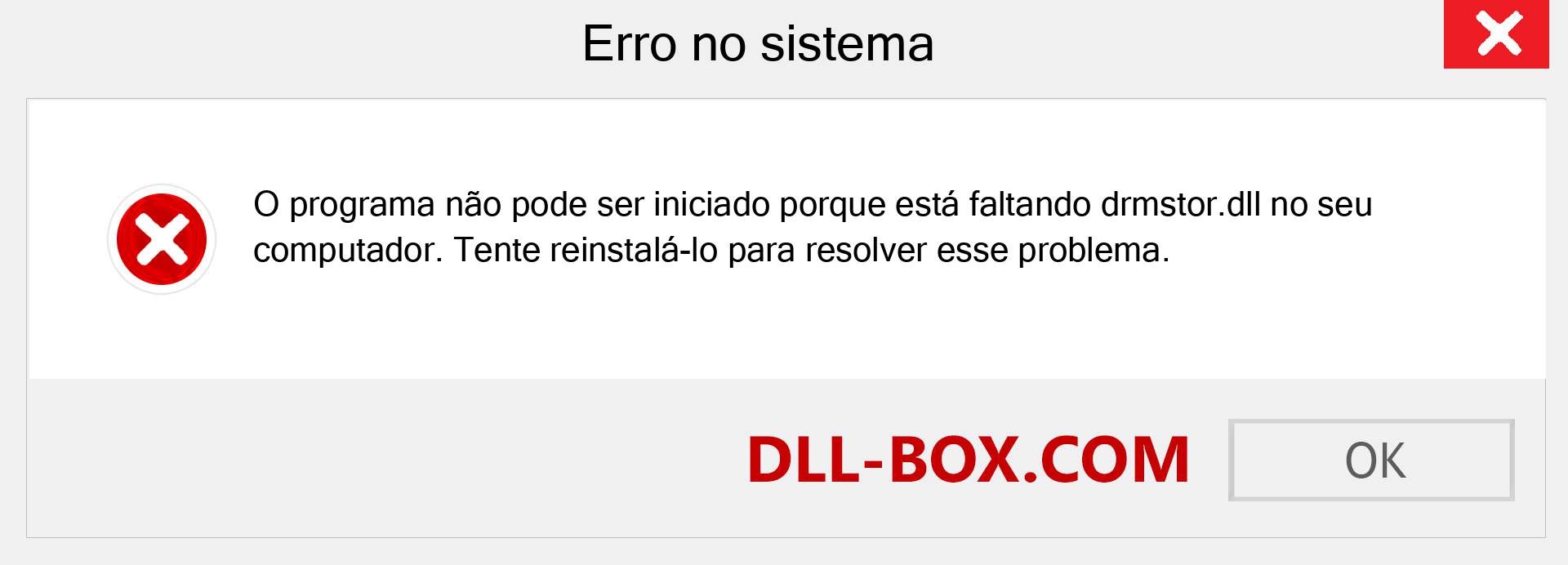 Arquivo drmstor.dll ausente ?. Download para Windows 7, 8, 10 - Correção de erro ausente drmstor dll no Windows, fotos, imagens